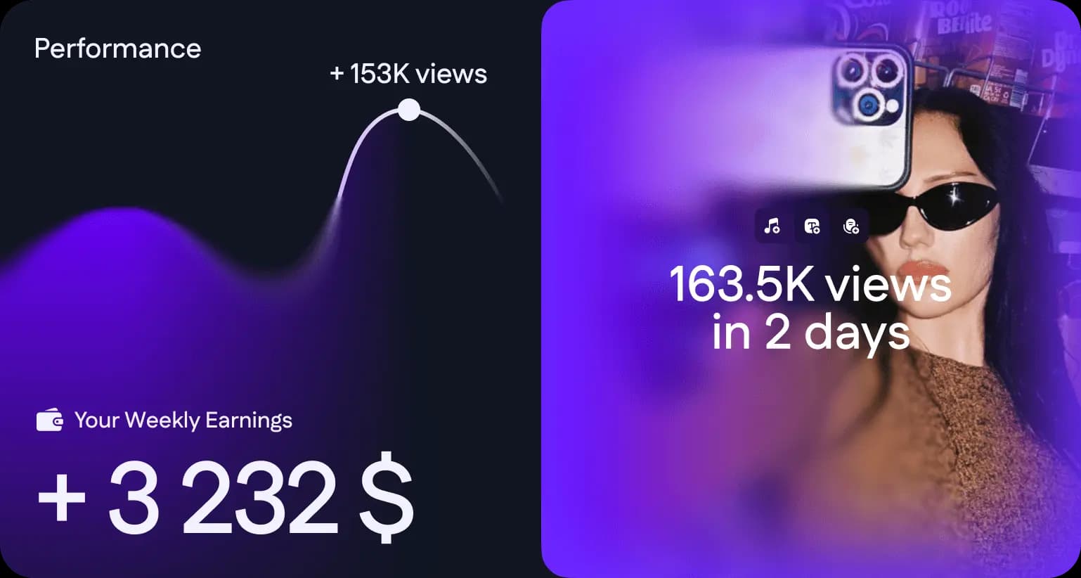 Clear payout system for creator earnings